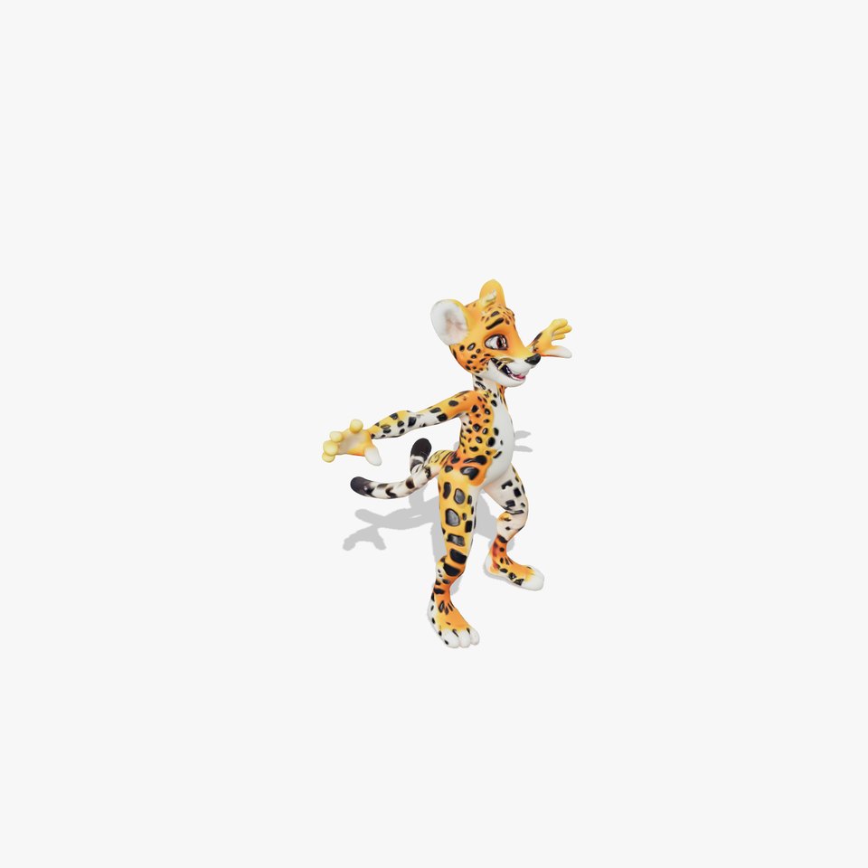 Spotted Cheetah Character model pack
